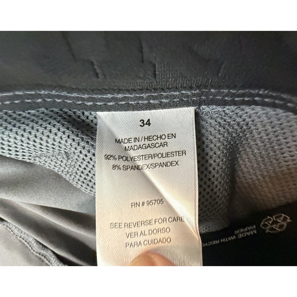 Iron Co Men's Stretch Tech Cargo Short Size 34 Greyhound Gray Sporty Golf - Picture 11 of 16